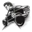 Fast car Lucas John tattoo design idea