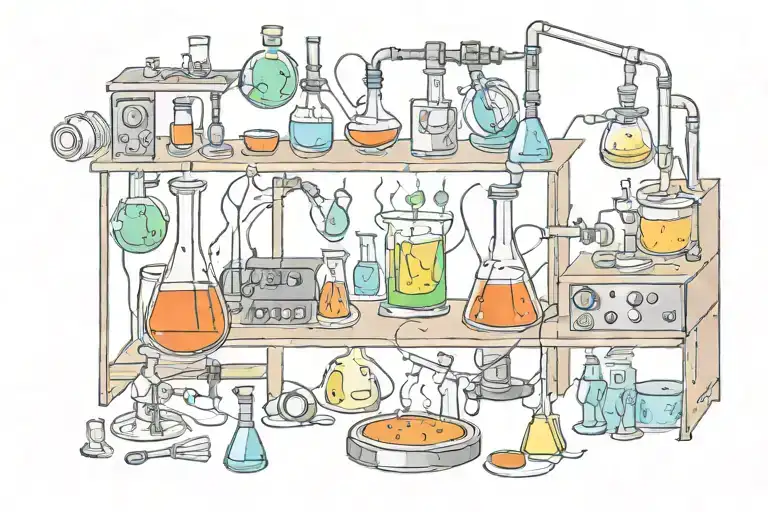 chemistry set mixing music tattoo design idea