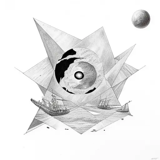 pink floyd treasure planet tattoo design idea