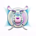 winnie the Pooh Pink Floyd dark side of the moo  tattoo design idea