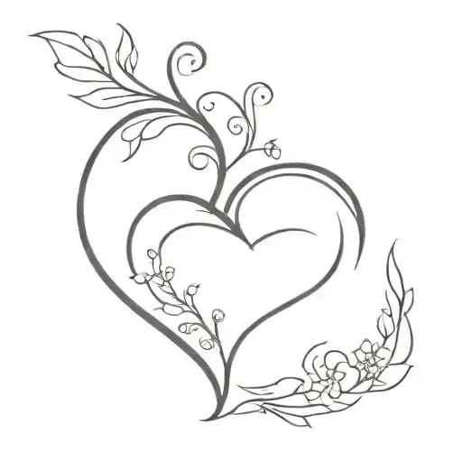 heart date of birth daughter based tattoo design idea