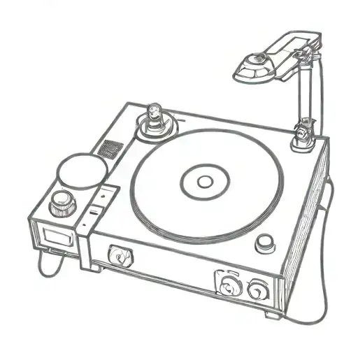 open record player   tattoo design idea