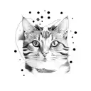 calico cat  tattoo design idea