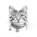 calico cat  tattoo design idea