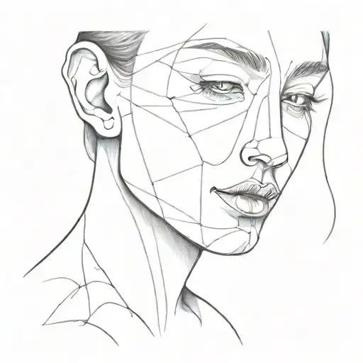 face silence tattoo design idea