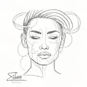 face silence tattoo design idea