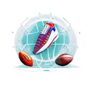 Combine a football and a jet plane in a dynamic and energetic design tattoo design idea