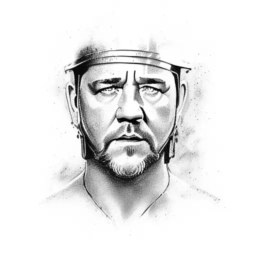 in the movie "gladiator" staring Russel Crowe. in this movie he wears an iconic chest. make this tattoo tattoo design idea