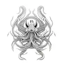 giant squid tattoo design idea