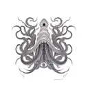 giant squid tattoo design idea
