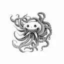 giant squid tattoo design idea