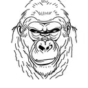 Gorilla tattoo design idea