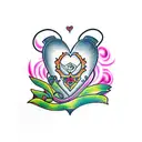 Heart bum tattoo design idea