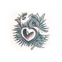 Heart bum tattoo design idea