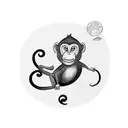 monkey riding on the back of a ladybug tattoo design idea