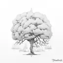 oak tree tattoo design idea