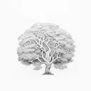 oak tree tattoo design idea