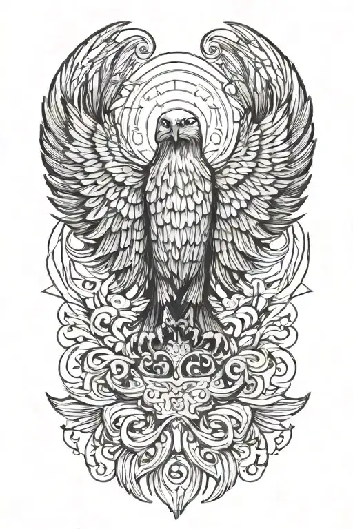 eagle wings tattoo design idea