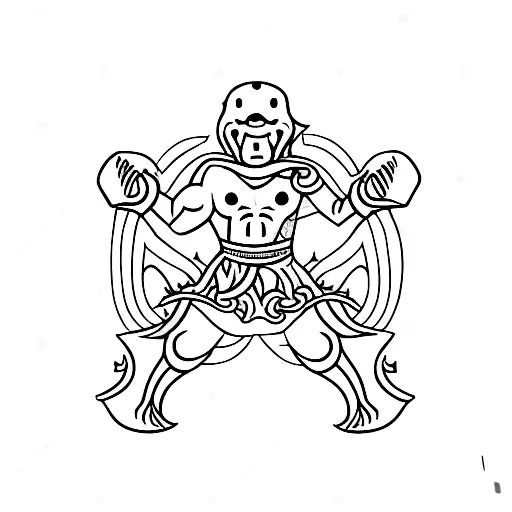 Incorporate the passion for Muay Thai and snowboarding in a single tattoo design tattoo design idea