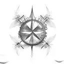 simple text sic parvis magna  tattoo design idea