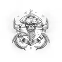simple text sic parvis magna  tattoo design idea
