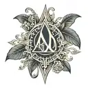 alpha omega logo tattoo design idea