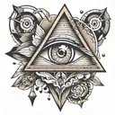 illuminati eye tattoo design idea