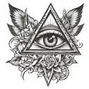 illuminati eye tattoo design idea