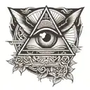 illuminati eye tattoo design idea