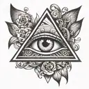 illuminati eye tattoo design idea