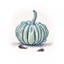 Bittergourd with Shrimp tattoo design idea