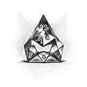 d20 with unshattered rune from elden ring tattoo design idea