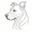 dog breed tattoo design idea