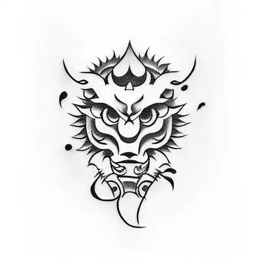 tattoo with the meaning of being strong with an Asian style tattoo design idea