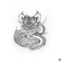 tattoo with the meaning of being strong with an Asian style tattoo design idea