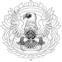 double-headed eagle with tryzub  tattoo design idea