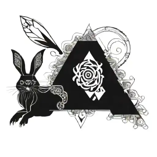 year of the fire rabbit, but the fire is Fleur-de-lis, include aspects of royalty and kinghood tattoo design idea