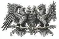 albanian double headed eagle tattoo design idea