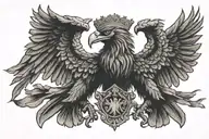 albanian double headed eagle tattoo design idea