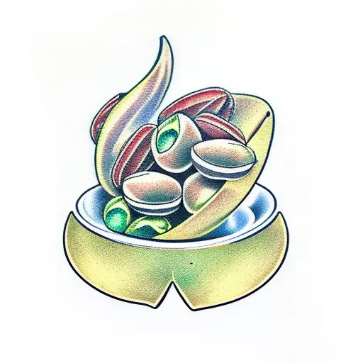 pistachios tattoo design idea