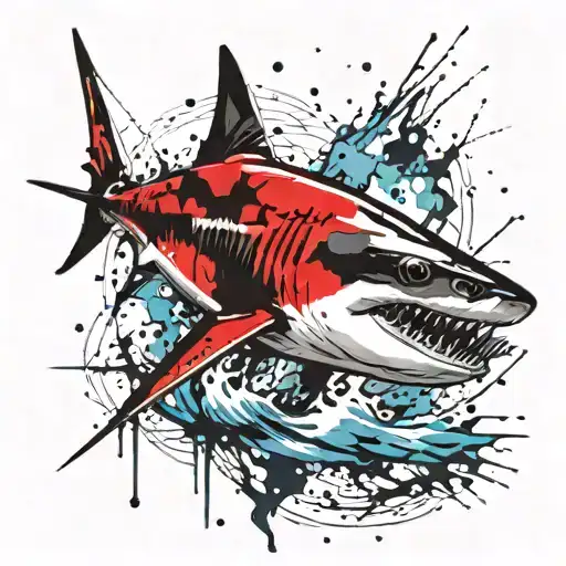 mako shark tattoo design idea