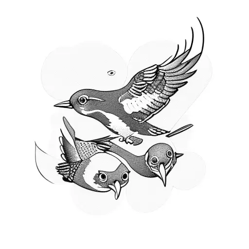 three little birds Ajax  tattoo design idea