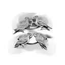 three little birds Ajax  tattoo design idea