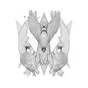 three little birds Ajax  tattoo design idea