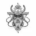 Nordic viking longboat sleeve tattoo tattoo design idea