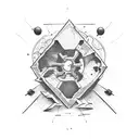 Combine elements from the videogame rust and the philosophy of loneliness and nihilism tattoo design idea