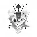 Combine elements from the videogame rust and the philosophy of loneliness and nihilism tattoo design idea