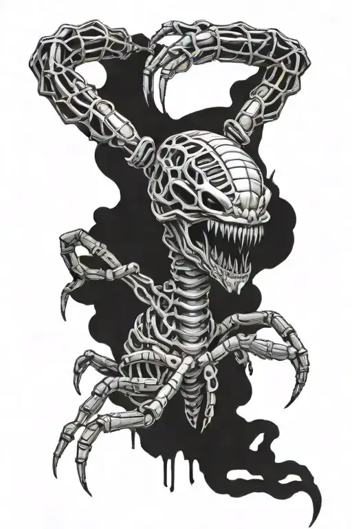 alien facehugger tattoo tattoo design idea