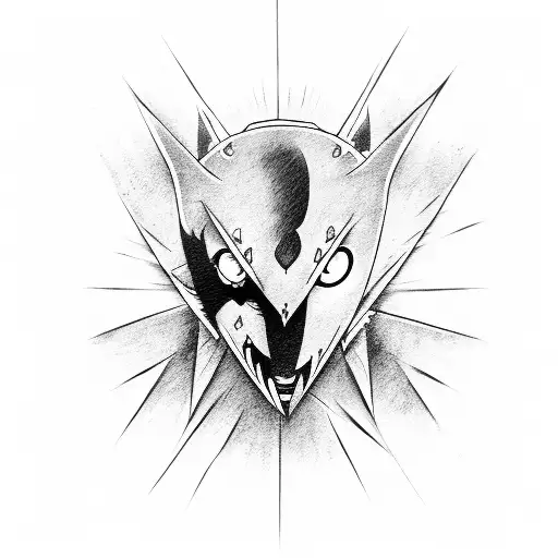 kunai with sasuke uchiha eyes tattoo design idea