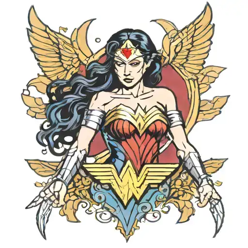 WONDER WOMAN BRAZALET tattoo design idea